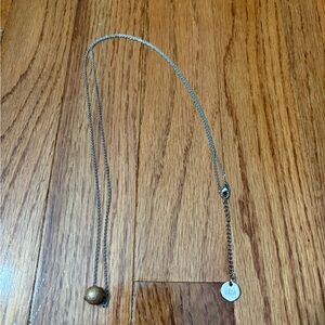 VAGA Silver Necklace with gold ball